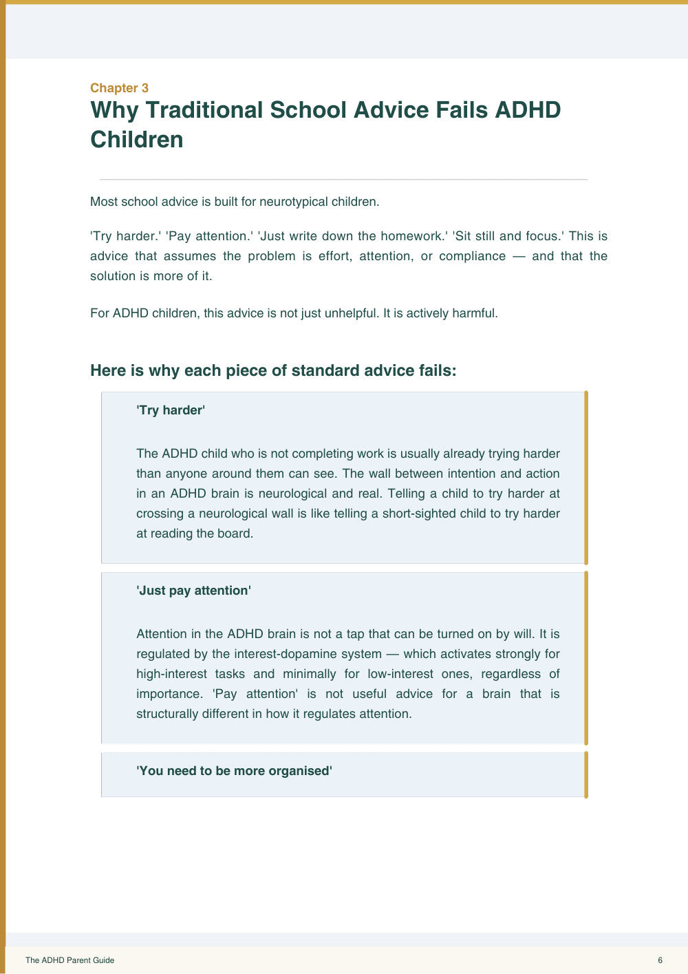 Sample page 1 from The ADHD School Companion